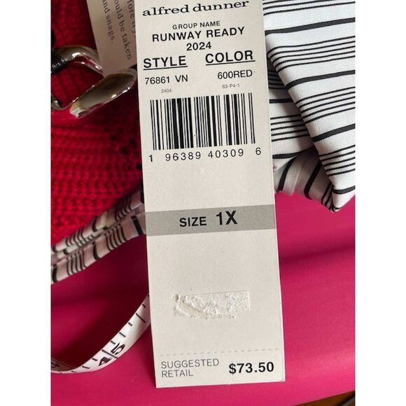 Alfred Dunner Sweater & Necklace Set 1X (303) - Picture 11 of 12